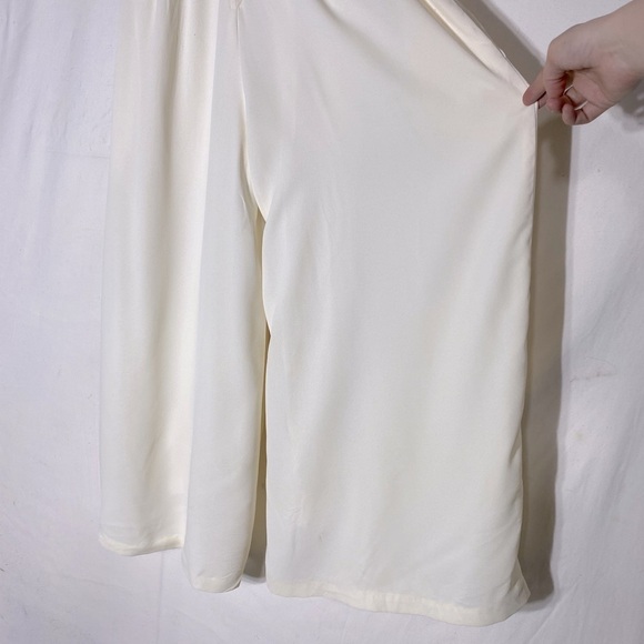 Vintage Diamond Tea Gown Cream Sleeveless Cropped Wide Leg Culotte Jumpsuit M - Picture 15 of 16